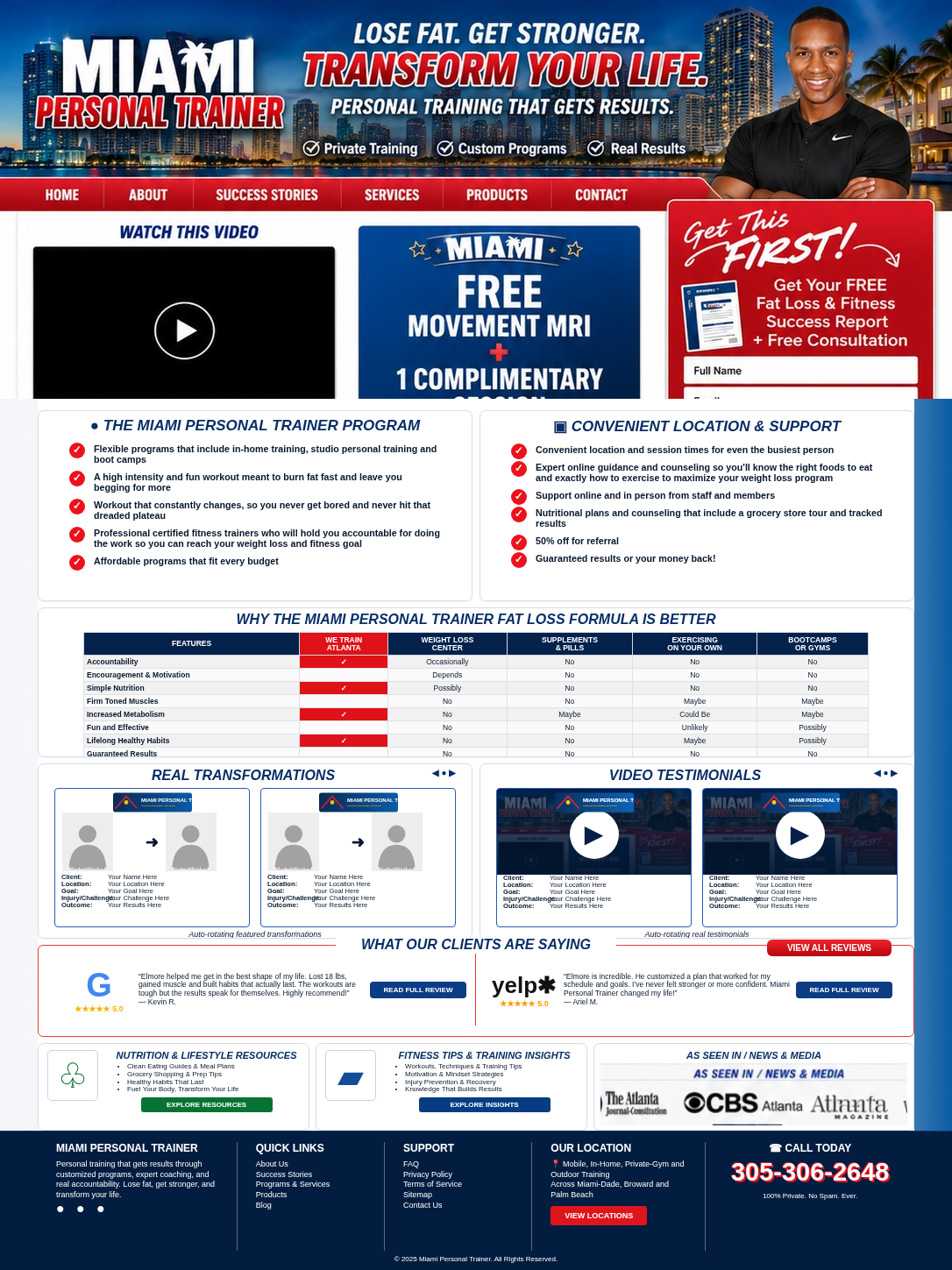 Miami Personal Trainer personal training and wellness homepage